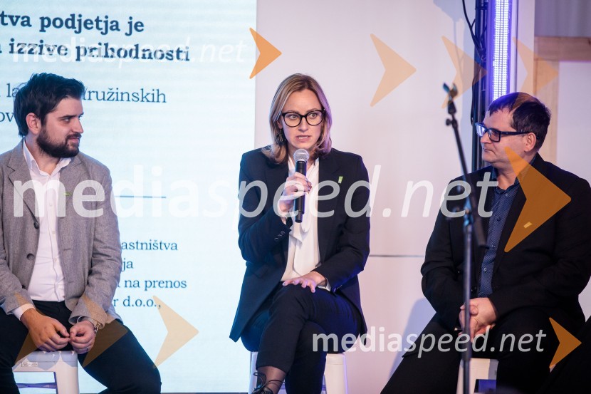  Marko Gorjak, predsednik, Območna obrtno-podjetniška zbornica Maribor;  Mateja  Ahej, partnerka in direktorica, Targo finance d.o.o. ;  Peter Fingušt, odvetnikLetno srečanje prevzemnikov in naslednikov podjetij »Dobri temelji za globalno prihodnost«