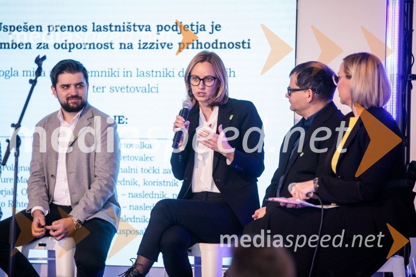  Marko Gorjak, predsednik, Območna obrtno-podjetniška zbornica Maribor;  Mateja  Ahej, partnerka in direktorica, Targo finance d.o.o. Letno srečanje prevzemnikov in naslednikov podjetij »Dobri temelji za globalno prihodnost«