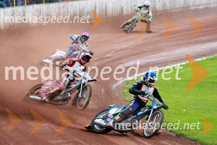 v vodstvu: Alessandro Milanese, Italija, Aleksander Čonda, Slovenija, Lukas Simon, Avstrija, Alessandro Novello, ItalijaSPEEDWAY, Evropsko prvenstvo članov, kvalifikacije