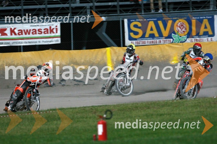 Mattia Carpanese, Italija, Aleksander Čonda, Slovenija, Roland Kovacs, MadžarskaSPEEDWAY, SP ekip, kvalifikacije 1