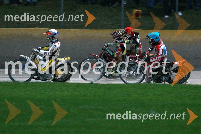 Mattia Tadiello, Italija, Denis Štojs, Slovenija, Christian Hefenbrock, Nemčija, Laszlo Szatmari, MadžarskaSPEEDWAY, SP ekip, kvalifikacije 1