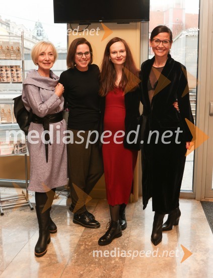  Branka Lepšina , MGL;  Petra Hrastar, MGL;  Katarina Koprivnikar, marketing MGL;  Simona  Belle, služba za stike z javnostmi MGLPohorski bataljon, premiera predstave v MGL