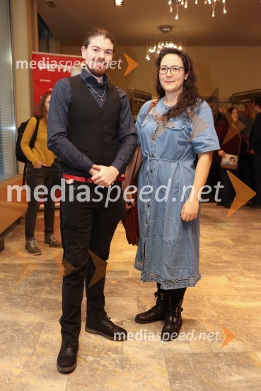  Jure Žavbi, igralec;  Katja Markič, dramaturginja & prejemnica nagrade za mladega dramatikaPohorski bataljon, premiera predstave v MGL