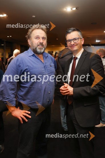  Lotos Vincenc Šparovec, igralec;  Marjan  Šarec, minister za obramboPohorski bataljon, premiera predstave v MGL