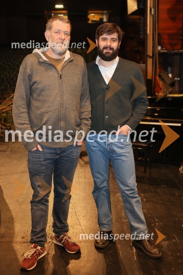  Jernej Lorenci, gledališki režiser;  Dino Pešut, dramaturg in dramatikPohorski bataljon, premiera predstave v MGL