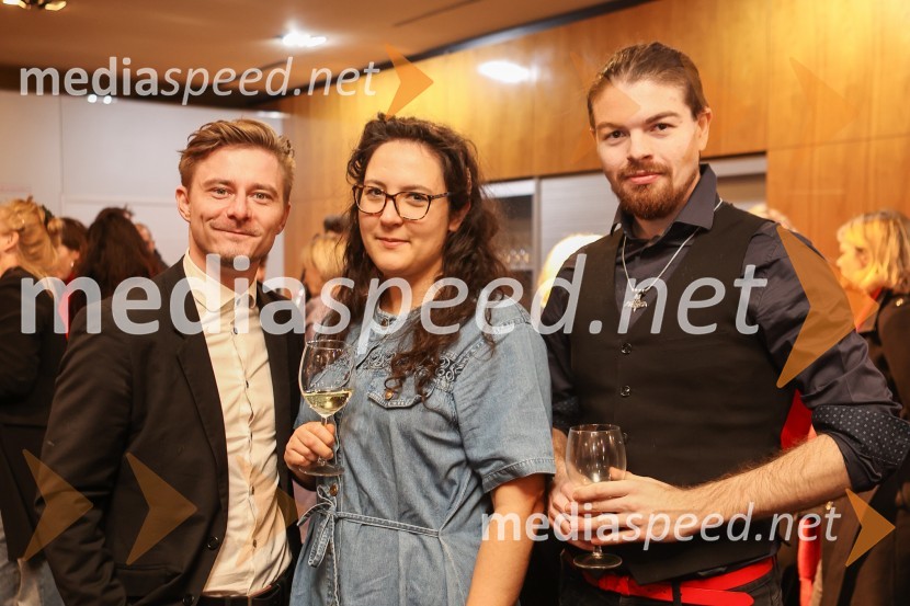  Jure Rajšp, igralec;  Katja Markič, dramaturginja & prejemnica nagrade za mladega dramatika;  Jure Žavbi, igralecPohorski bataljon, premiera predstave v MGL