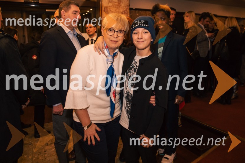 dr. Nataša Pirc Musar, predsednica Republike Slovenije;  Kolja GombačHarun in morje zgodb, premiera, Prešernovo gledališče Kranj