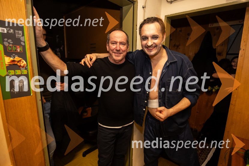  Ciril Roblek, inspicient PGK;  Blaž Setnikar, igralecHarun in morje zgodb, premiera, Prešernovo gledališče Kranj