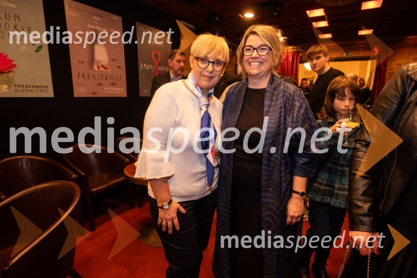dr. Nataša Pirc Musar, predsednica Republike Slovenije;  Ivana Djilas, režiserkaHarun in morje zgodb, premiera, Prešernovo gledališče Kranj