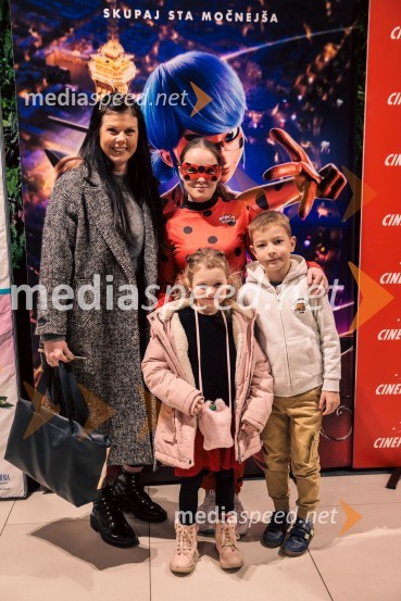 Eva Cimbola, hči Ronja, Pikapolona in ...Miraculous Pikapolona & Črni maček: Film, premiera v Cineplexx Ljubljana