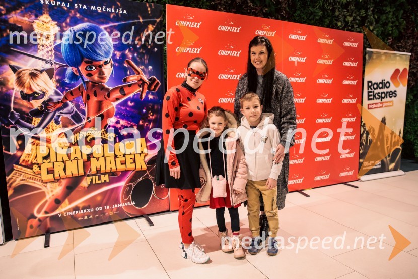 Pikapolona, Eva Cimbola, hči Ronja, in ...Miraculous Pikapolona & Črni maček: Film, premiera v Cineplexx Ljubljana