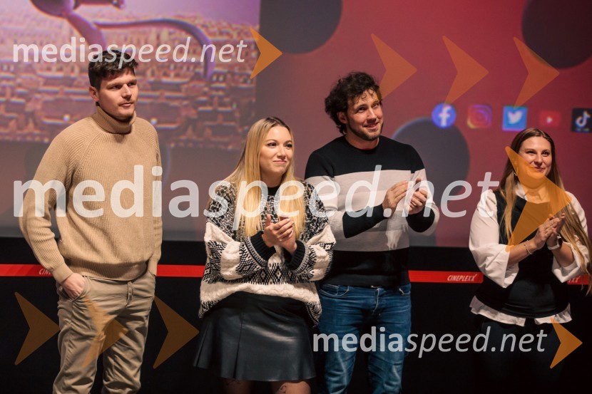  Uroš Steklasa, glasbenik;  Tjaša Hrovat Steklasa, pevka;  Žiga Bunič, igralec;  Tadeja Vaupotič, voditeljicaMiraculous Pikapolona & Črni maček: Film, premiera v Cineplexx Ljubljana