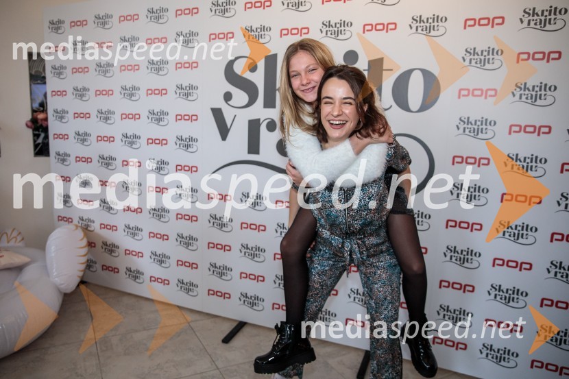  Mei Rabič, igralka;  Gaja Filač, igralkaPrihaja nova slovenska serija SKRITO V RAJU