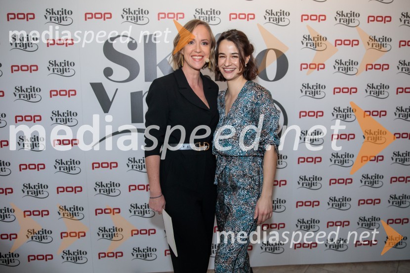  Ota Širca Roš, voditeljica;  Gaja Filač, igralkaPrihaja nova slovenska serija SKRITO V RAJU