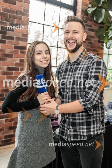   Anastasija Jović , novinarka, POP TV;  Alen Podlesnik, moderator, novinar POP TVPrihaja nova slovenska serija SKRITO V RAJU