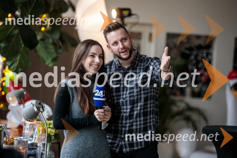   Anastasija Jović , novinarka, POP TV;  Alen Podlesnik, moderator, novinar POP TVPrihaja nova slovenska serija SKRITO V RAJU