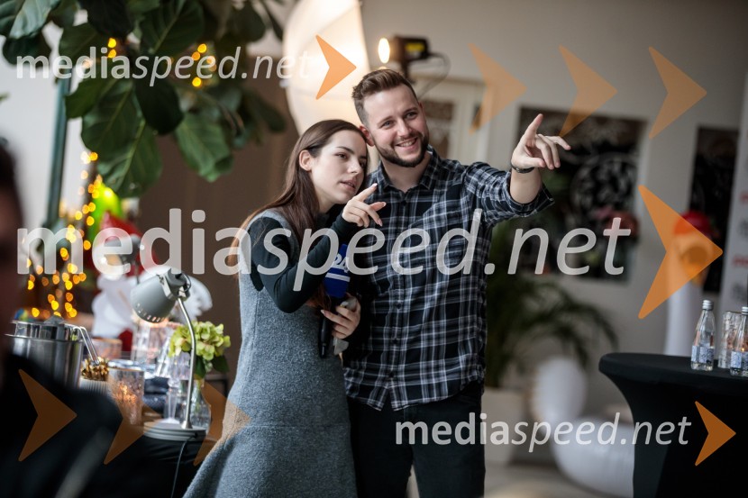   Anastasija Jović , novinarka, POP TV;  Alen Podlesnik, moderator, novinar POP TVPrihaja nova slovenska serija SKRITO V RAJU