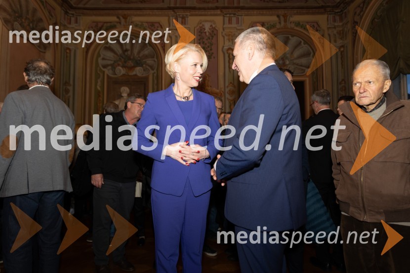 mag. Urška Klakočar Zupančič, predsednica Državnega zbora RS, podpredsednica, Gibanje Svoboda;  Marko Lotrič, predsednik, Državni svetSrebrne igre 1984, 40. obletnica olimpijskih iger v Sarajevu