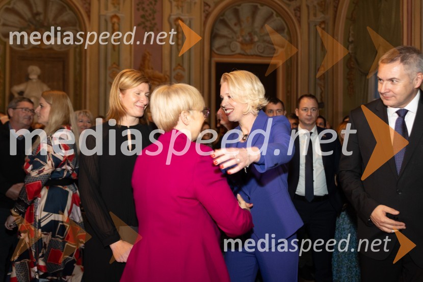 dr. Nataša Pirc Musar, predsednica Republike Slovenije; mag. Urška Klakočar Zupančič, predsednica Državnega zbora RS, podpredsednica, Gibanje SvobodaSrebrne igre 1984, 40. obletnica olimpijskih iger v Sarajevu