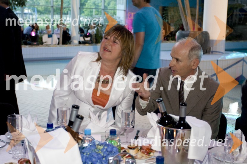 Jože Mermal, predsednik uprave BTC s soprogo Ireno55 let BTC v Ljubljani