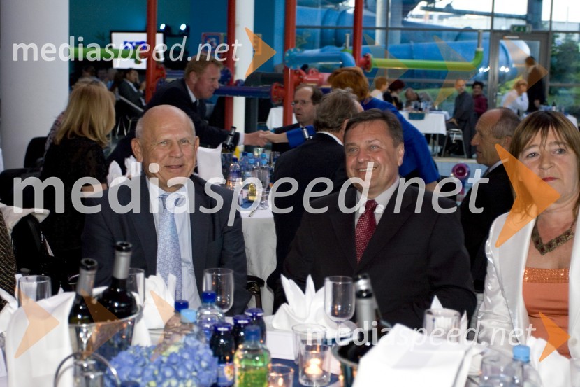 Janez Kocijančič, predsednik Olimpijskega komiteja Slovenije in Zoran Jankovič, župan Ljubljane55 let BTC v Ljubljani