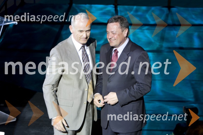 Jože Mermal, predsednik uprave BTC in Zoran Jankovič, župan Ljubljane55 let BTC v Ljubljani