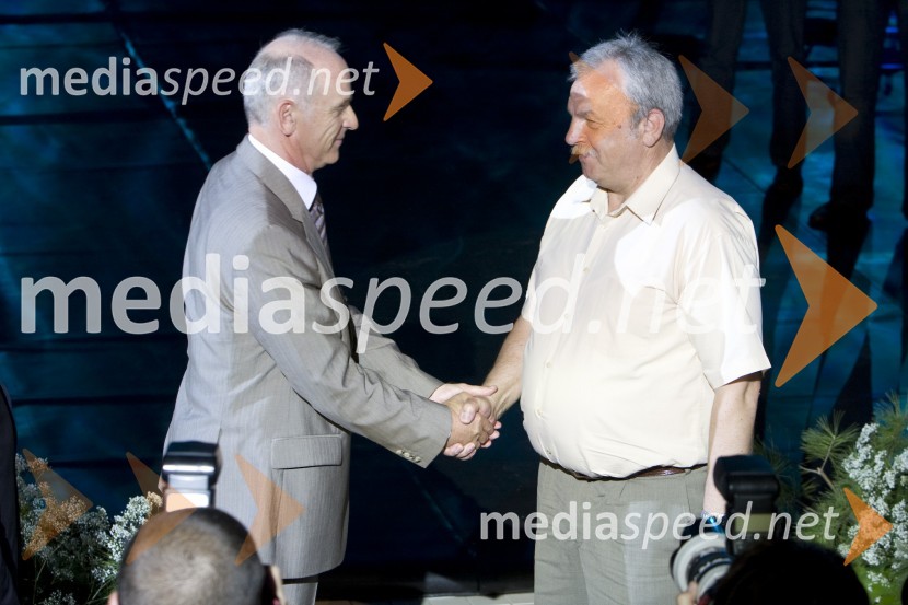 Jože Mermal, predsednik uprave BTC in Branko Kozamernik55 let BTC v Ljubljani