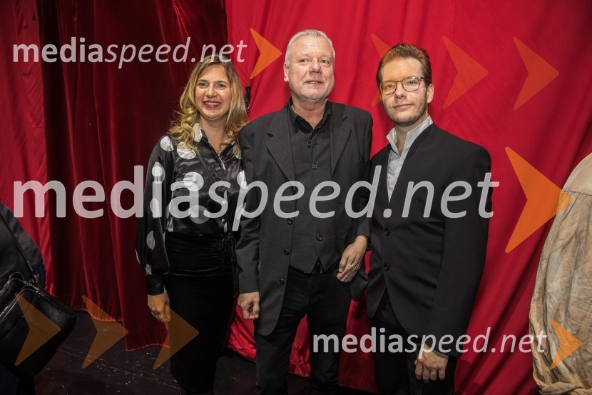  Barbara Čepirlo Čičigoj, odnosi z javnostjo Opera in Balet Ljubljana;  Staš Ravter, direktor SNG Opera in balet Ljubljana;  Ayrton Desimpelaere, belgijski dirigentWerther, premiera opere v SNG Opera in balet Ljubljana