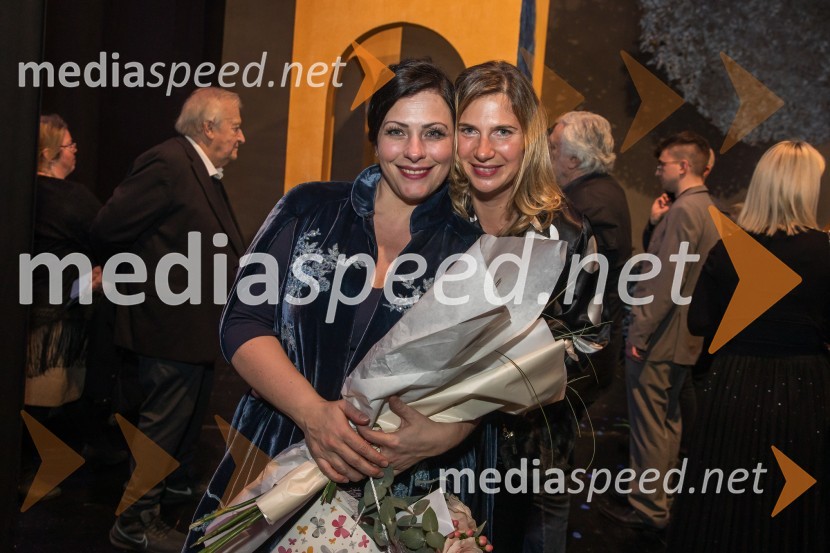  Nuška Drašček, pevka;  Barbara Čepirlo Čičigoj, odnosi z javnostjo Opera in Balet LjubljanaWerther, premiera opere v SNG Opera in balet Ljubljana