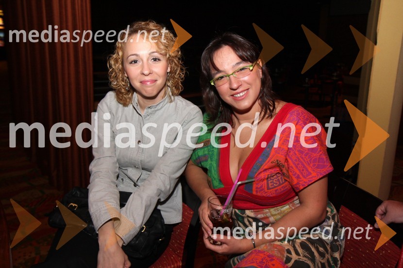 Katja Pušnik, PR Plus in Barbara Bradač, novinarka Žurnal 24Casino Mond: 6Pack Čukur, predstavitev albuma Gangsta, Dilla, Playa, Gorilla,