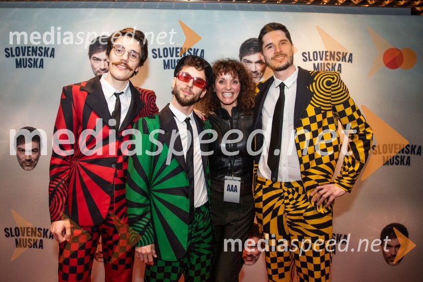  Aljaž Markežič, Pantaloons;  Luka Belič, Pantaloons;  Metka Albreht, stilistka ter maratonka, Miss Slovenije 1993;  David Nik Lipovac, PantaloonsZnani Slovenci na Slovenski muski Lada Bizovčarja