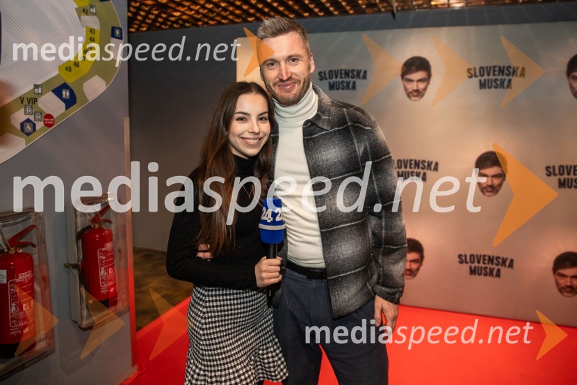   Anastasija Jović , novinarka, POP TV;  Denis Avdić, voditeljZnani Slovenci na Slovenski muski Lada Bizovčarja