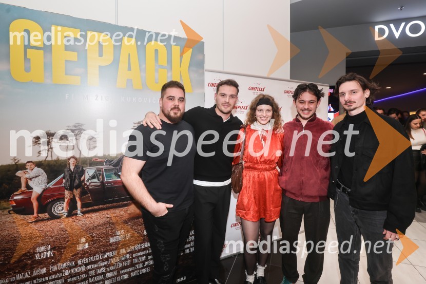  Jan Gerl Korenč, igralec;  Tine Ugrin, igralec;  Pia Skvarča, igralka;  Maks Dakskobler, igralec;  Robert Kladnik, igralecPremiera filma Gepack in pogovor z ustvarjalci filma, Cineplexx Koper