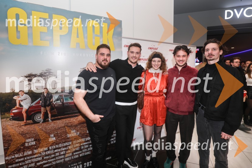  Jan Gerl Korenč, igralec;  Tine Ugrin, igralec;  Pia Skvarča, igralka;  Maks Dakskobler, igralec;  Robert Kladnik, igralecPremiera filma Gepack in pogovor z ustvarjalci filma, Cineplexx Koper
