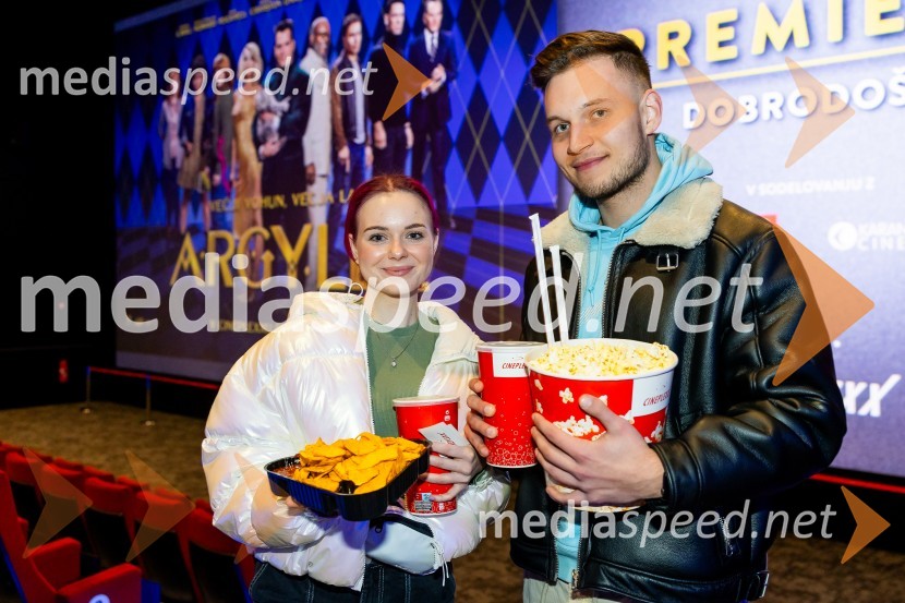  Gaja Hribernik, ustvarjalka vsebin, osebna trenerka;  Andrej Pavličević, osebni trener in ustvarjalec vsebinPremiera vohunskega trilerja Argylle v Cineplexx Ljubljana