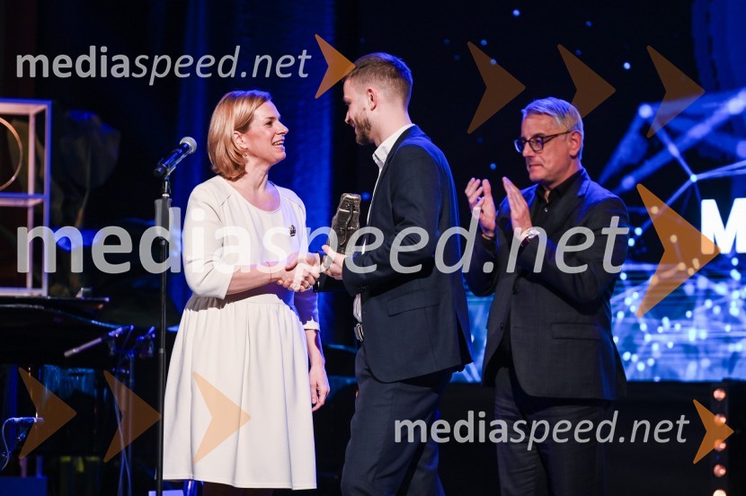  Tanja Subotič Levanič, Direktorica marketinga in korporativnega komuniciranja, IBM;  Michal Maco, direktor podjetja Corwin v Sloveniji in ustanoviteljev slovaške znamke oblačil Bratiska;  Matjaž Han, minister za gospodarstvo, turizem in športBranko Franc Selak prejemnik priznanja za življenjsko delo na področju managementa 2023