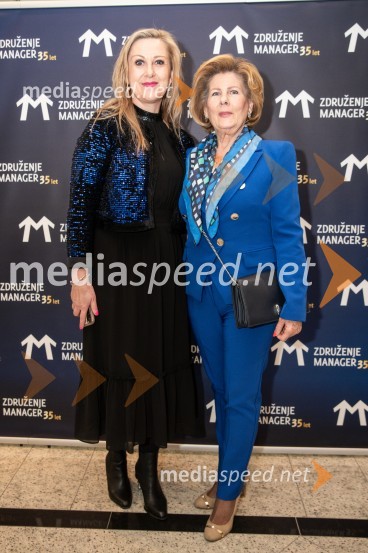  Klaudija Javornik, Združenje manager;  Tatjana  KolencBranko Franc Selak prejemnik priznanja za življenjsko delo na področju managementa 2023
