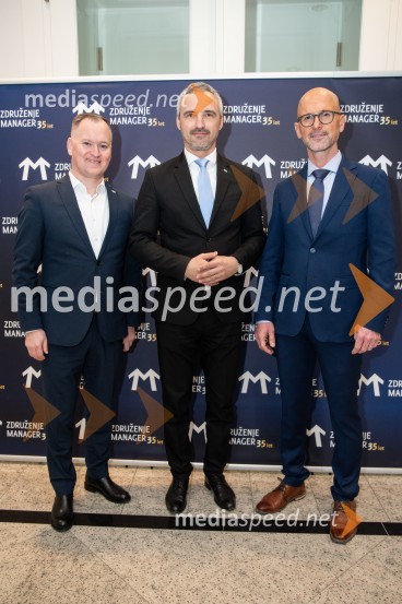  Robert Ilc, glavni tajnik NSi;  Janez Cigler Kralj, poslanec;  ... Branko Franc Selak prejemnik priznanja za življenjsko delo na področju managementa 2023