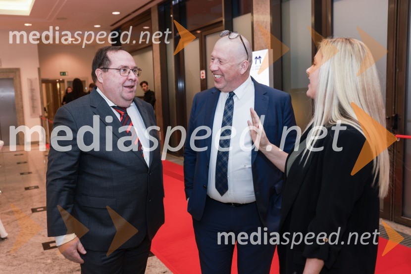  Wolfgang Zeike, Rodex d.o.o.;  Davor Jakulin,  generalni direktor Atech Electronics;  Maja  Mandoska,  Združenje ManagerBranko Franc Selak prejemnik priznanja za življenjsko delo na področju managementa 2023