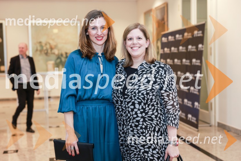  Tjaša Toni Skubic, vodja komuniciranja, Mediade;  Saša  Gnezda, glavna urednica, MediadeBranko Franc Selak prejemnik priznanja za življenjsko delo na področju managementa 2023