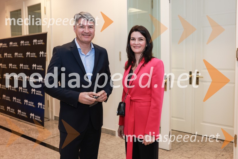  Igor Hostnik, direktor prodaje in marketinga v podjetju UnistarPRO;  Monika Strahovnik, GEA CollegeBranko Franc Selak prejemnik priznanja za življenjsko delo na področju managementa 2023