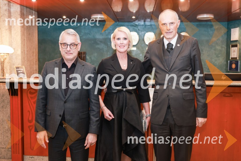  Matjaž Han, minister za gospodarstvo, turizem in šport;  Petra Juvančič, izvršna direktorica, Združenje Manager; dr. Iztok Seljak, predsednik, Združenje ManagerBranko Franc Selak prejemnik priznanja za življenjsko delo na področju managementa 2023