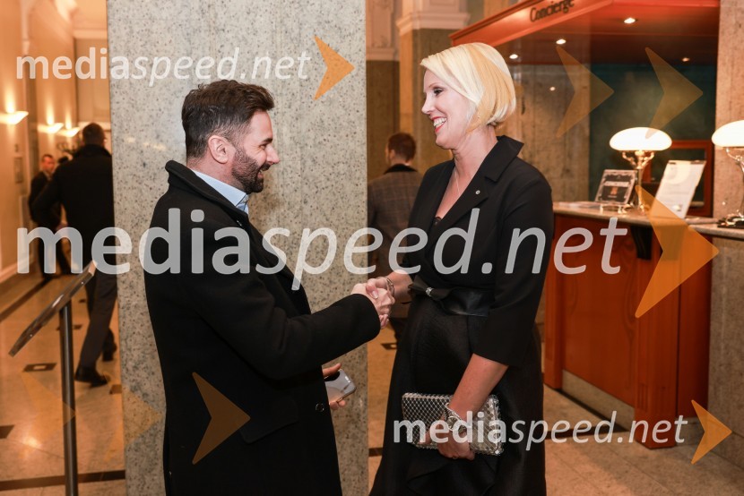  Miha Pahulje, Merkur Zavarovalnica;  Petra Juvančič, izvršna direktorica, Združenje ManagerBranko Franc Selak prejemnik priznanja za življenjsko delo na področju managementa 2023