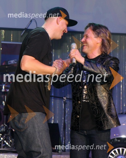 6 Pack Čukur, raper in Matjaž Jelen, pevec skupine Šank RockCasino Mond: 6Pack Čukur, predstavitev albuma Gangsta, Dilla, Playa, Gorilla,