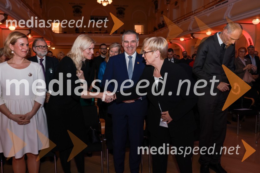  Tanja Subotič Levanič, Direktorica marketinga in korporativnega komuniciranja, IBM;  Lucija Sajevec, direktorica AMZS;  Marko Lotrič, predsednik, Državni svet; dr. Nataša Pirc Musar, predsednica Republike Slovenije; dr. Iztok Seljak, predsednik, Združenje ManagerBranko Franc Selak prejemnik priznanja za življenjsko delo na področju managementa 2023