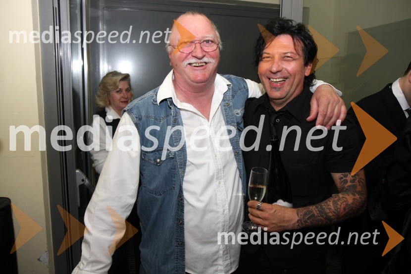 Tulio Furlanič, pevec in Aleš Uranjek, glasbeni manager in bobnar skupine Šank RockCasino Mond: 6Pack Čukur, predstavitev albuma Gangsta, Dilla, Playa, Gorilla,