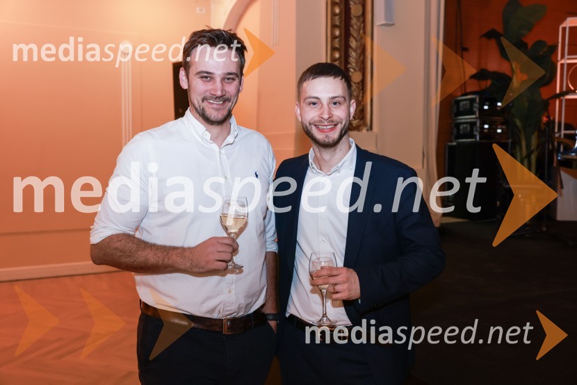  ... ;  Michal Maco, direktor podjetja Corwin v Sloveniji in ustanoviteljev slovaške znamke oblačil BratiskaBranko Franc Selak prejemnik priznanja za življenjsko delo na področju managementa 2023