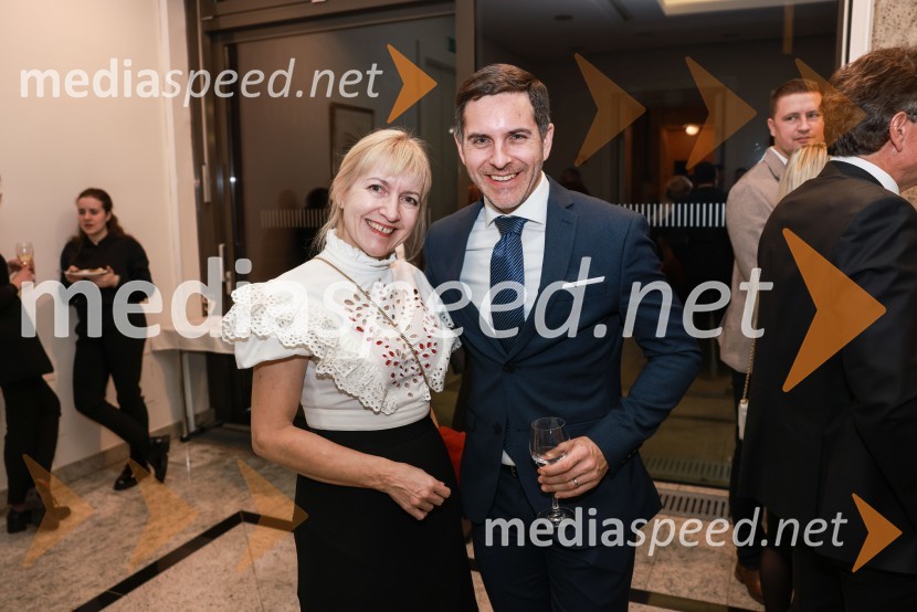  Katarina  Verhnjak, direktorica podjetja Janssen, Johnson & Johnson;  Rok GodecBranko Franc Selak prejemnik priznanja za življenjsko delo na področju managementa 2023