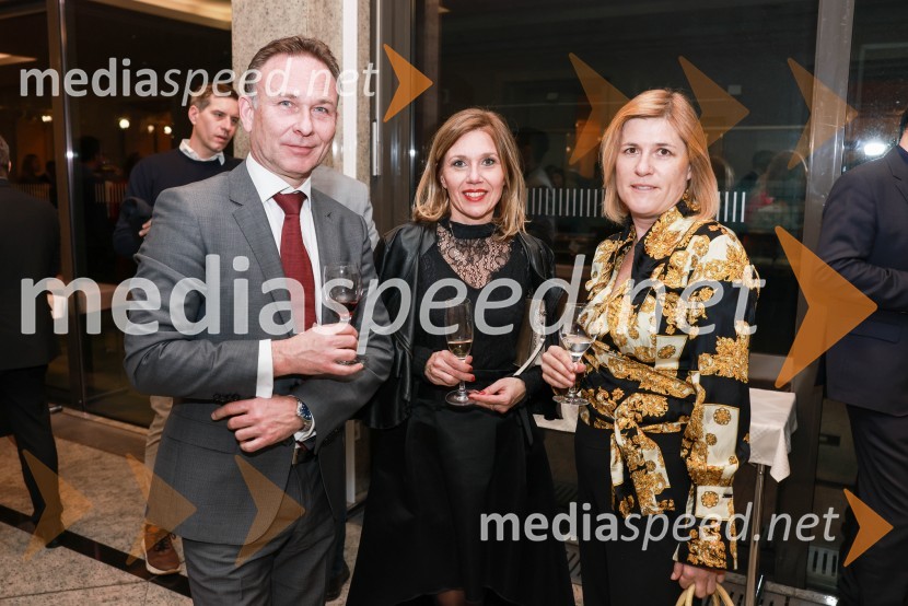 mag. Andrej  Ivanc, vodja področja okoljevarstva, Riko d.o.o.;  Vladka Lang;  Helena MahBranko Franc Selak prejemnik priznanja za življenjsko delo na področju managementa 2023