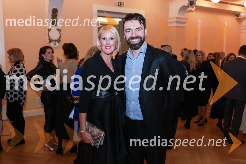  Petra Juvančič, izvršna direktorica, Združenje Manager;  Borut Čeh, direktor, Labena d.o.o.Branko Franc Selak prejemnik priznanja za življenjsko delo na področju managementa 2023